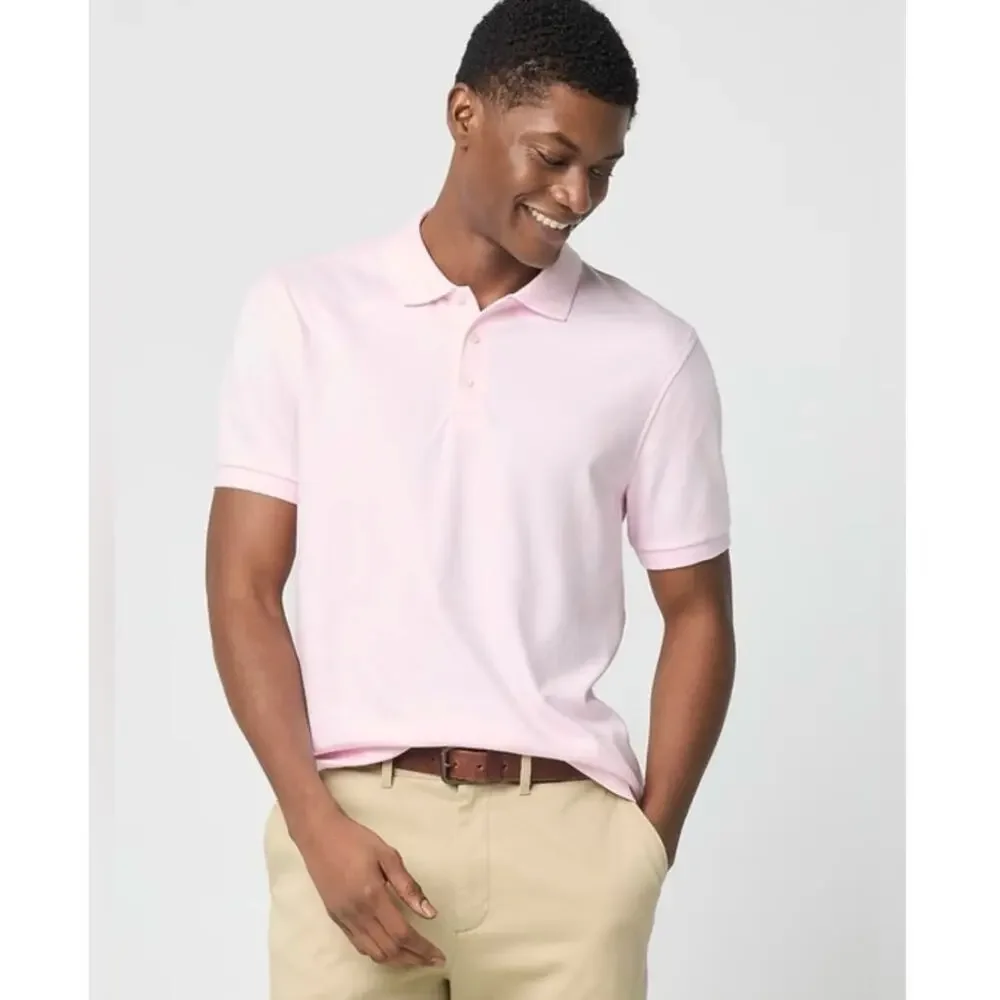 NWT J. Crew Performance Polo Shirt With COOLMAX® Flamingo Pink XL *Flaw
